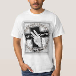 イエス・パワー・キリスト教の十字架Tシャツ Tシャツ