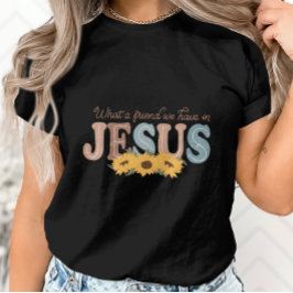 イエス・ヒマワリのグラフィックに友人がいること Tシャツ