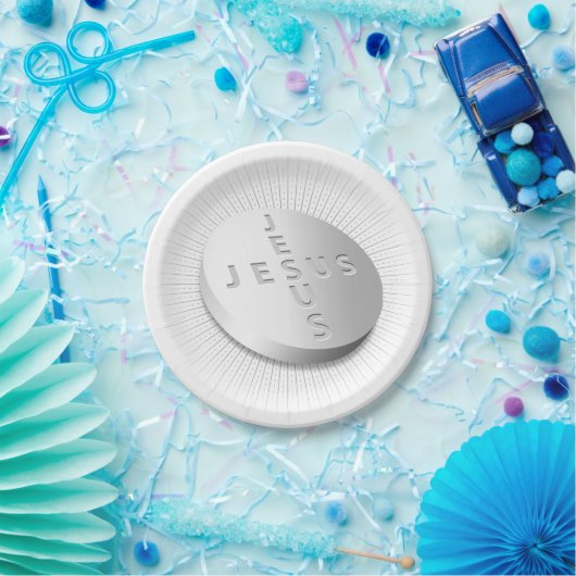 イエス・ピル – 信仰祈神のクリスチャンの愛を望む ペーパープレート (パーティー)