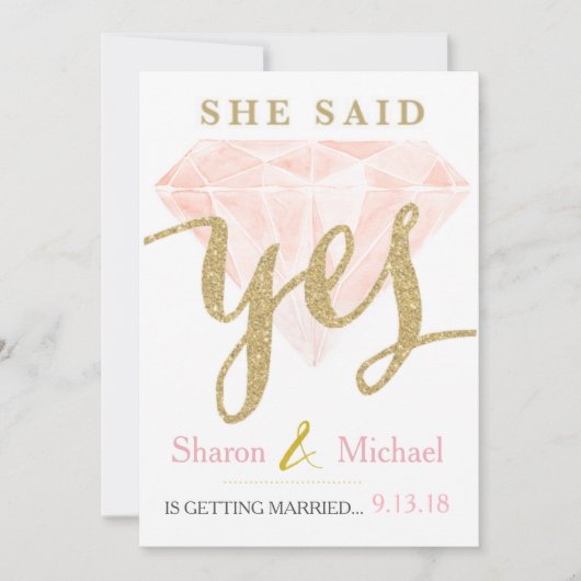 「イエス、ピンクダイヤモンドよ」 案内状 (正面)