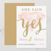 「イエス、ピンクダイヤモンドよ」 案内状 (正面/裏面)