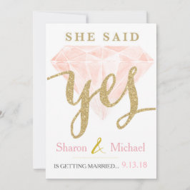 イエス ピンクダイヤモンド 案内状