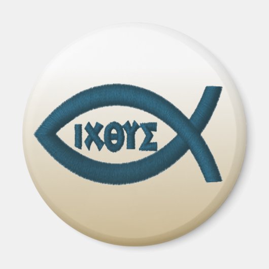 イエス・フィッシュクリスチャンのシンボル マグネット (正面)