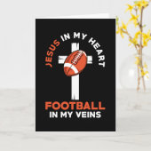 イエス&フットボールクリスチャンことわざ カード (黄色い花)