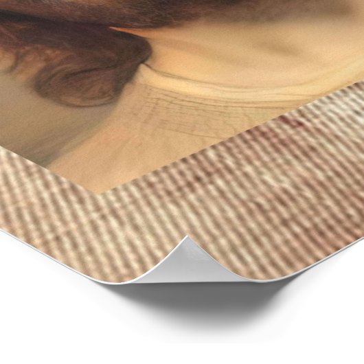 イエス・ホリー顔とトリノのシュラウド ポスター (角)