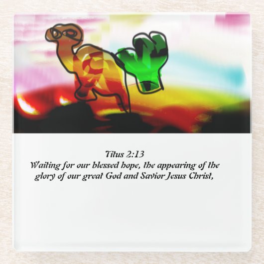 イエス・ホープ ガラスコースター (正面)