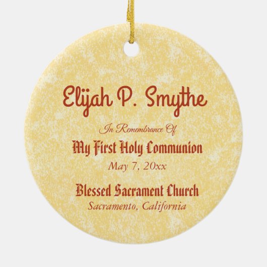 イエス·ホールディング·ザ·ユーカリスト(SNV 050) セラミックオーナメント (裏面)