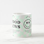 イエス・マグは良い知らせを聞いたクリスチャン コーヒーマグカップ (中央)