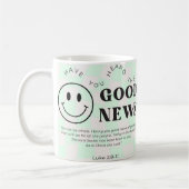 イエス・マグは良い知らせを聞いたクリスチャン コーヒーマグカップ (左)