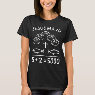 イエス・マス・2フィッシュ・5パン・フィード・ザ・5000 聖書 Tシャツ