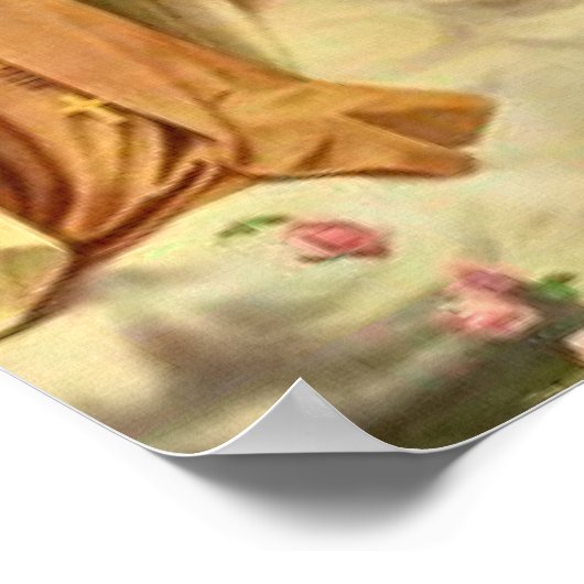 イエス・マリアのリスイューの聖テラスの小さな花 ポスター (角)