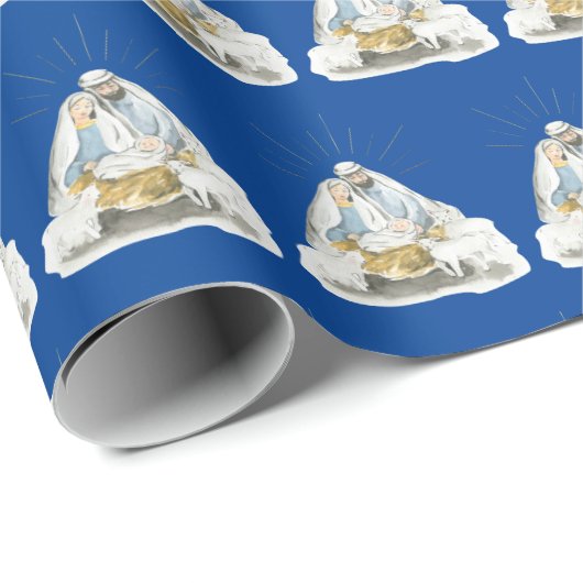 イエス，マリア，ヨセフのクリスマス ラッピングペーパー (ロールコーナー)