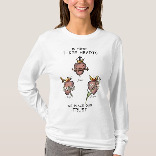 イエス・マリア・ヨセフの三聖ハート, JMJ，猫 Tシャツ (正面)