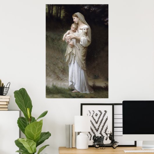 イエス、マリア、子羊は大きい。 ポスター (ホームオフィス)