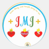 イエス・メアリー&ジョセフ ラウンドシール (正面)