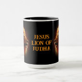 イエス・ユダのライオン カスタムテキスト&画像 マグカップ (中央)