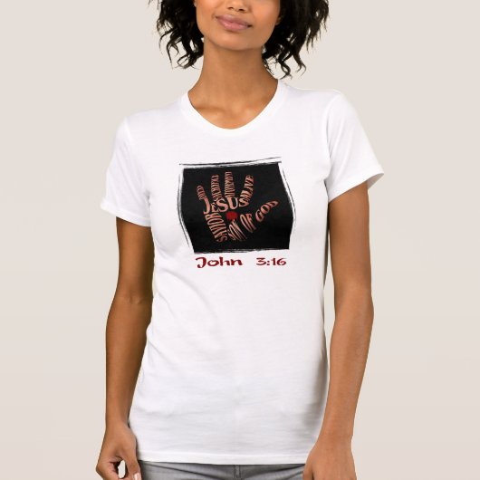イエス – ヨハネ3:16 Tシャツ (正面)
