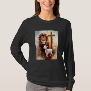 イエス・ライオン・子羊・十字架 カトリック キリスト教 Tシャツ
