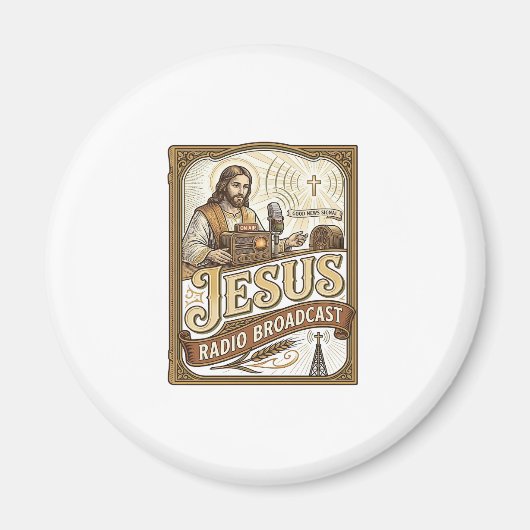 イエス ラジオ放送 イエス ラジオ放送 キリスト マグネット (正面)