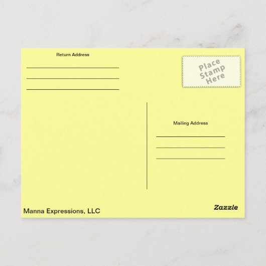 『イエス・ラブズ・ハガキ』 ポストカード (裏面)