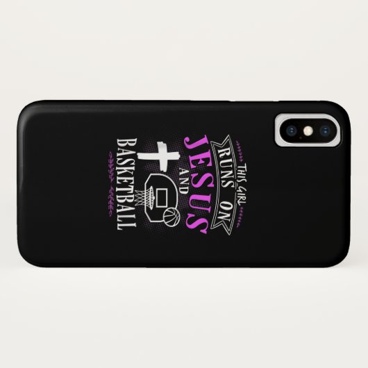 イエス·ラブ|この女の子はイエスとバ走スケットボールを着ている Case-Mate iPhoneケース (裏面(横))