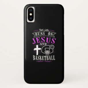 イエス·ラブ この女の子はイエスとバ走スケットボールを着ている iPhone X ケース