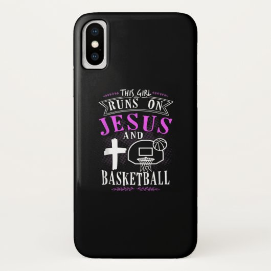 イエス·ラブ|この女の子はイエスとバ走スケットボールを着ている Case-Mate iPhoneケース (裏面)