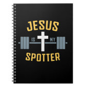 イエス・ラブ |イエスは私のスポッター重量挙げ ノートブック (正面)