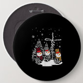 イエス·ラブ|イエスファイトホープラブ雪だるま 缶バッジ (正面&裏面)