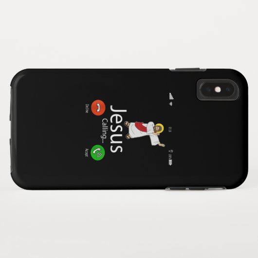 イエス・ラブ |イエス様の電話…キリスト教徒 Case-Mate iPhoneケース (裏面(横))