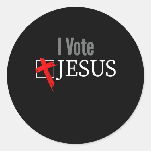 イエス・ラブ |イエス・キリスト教の十字架に投票 ラウンドシール (正面)