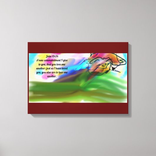 イエス・ラブ キャンバスプリント (正面)