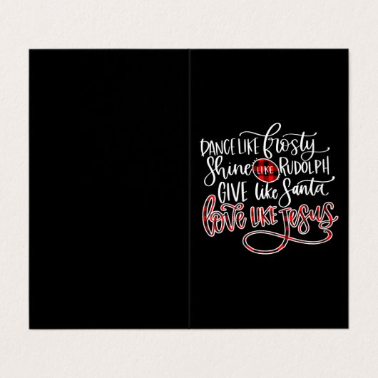 イエス·ラブ|ルドルフのように輝霜の降りたく踊りを踊る 名刺 (外部フラット)