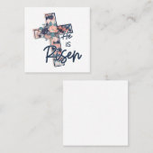 イエス·ラブ|彼は十字花を咲かせるフローラ スクエア名刺 (正面/裏面)