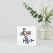 イエス·ラブ|彼は十字花を咲かせるフローラ スクエア名刺 (スタンド正面)