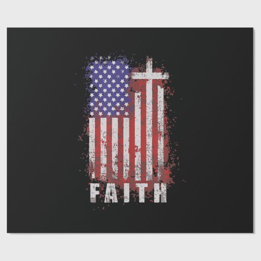 イエス·ラブ|愛国的なキリスト教信仰イエスUSA ラッピングペーパー (フラット)