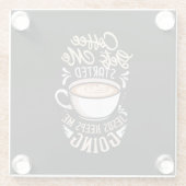 イエス・ラブ | Coffee Get Me Started Jesus 保 Me ガラスコースター (裏面)