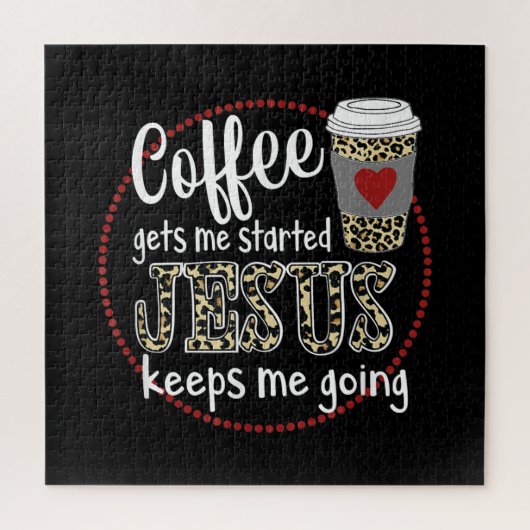 イエス・ラブ | Coffee Get Me Started Jesus 保 Me ジグソーパズル (縦)