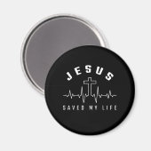 イエス・ラブ | Jesus 救 My Life Cross Christian マグネット (正面/裏面)
