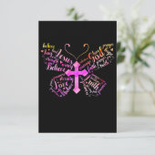 イエス・ラブ | Jesus Butterfly Christian Cross Faith 出欠カード (スタンド正面)