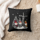 イエス・ラブ | Jesus Faith Hope Love雪だるま クッション (ブランケット)