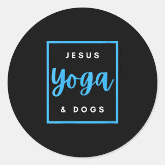 イエス・ラブ | Jesus Yogaと犬のキリスト教の信仰 ラウンドシール