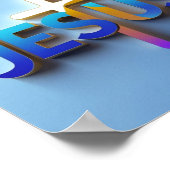 イエス・ワード・ポスター | アイデザインマットウォールアートプリント ポスター (角)