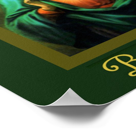 イエス&ヴィルゲンBendicion del Hogarポスタスペインのー ポスター (角)