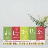 イエス 両面聖書クリスマスカード - オーダーメイド！ 招待状 (スタンド正面)