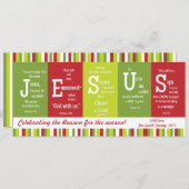 イエス 両面聖書クリスマスカード - オーダーメイド！ 招待状 (正面/裏面)