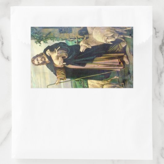 イエス「主は私のシファーである」シール 長方形シール (バッグ)