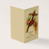 イエス・十字架カトリック葬儀聖カード 名刺 (外部)