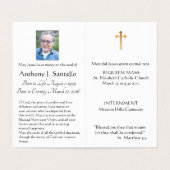 イエス・十字架カトリック葬儀聖カード 名刺 (内部フラット)