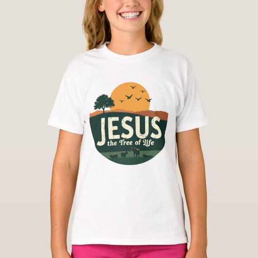 イエス：命の木 Tシャツ (正面)